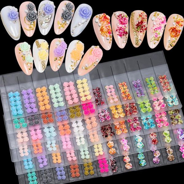 nail art decorations 36/60pcs pack 3d rose various petal resin glazed flowers pearl arylic rhinestone gems manicure diy tips, Silver;gold
nail art decorations 36/60pcs pack 3d rose various petal resin glazed flowers pearl arylic rhinestone gems manicure diy tips, Silver;gold