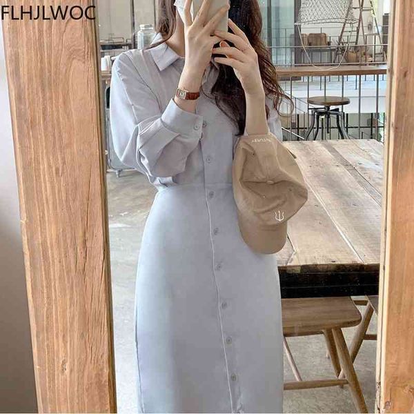 casual dresses chic korea fashion clothes fenimine vestidos women elegant office lady vintage single breasted button solid shirt x, Black;gray
casual dresses chic korea fashion clothes fenimine vestidos women elegant office lady vintage single breasted button solid shirt x, Black;gray