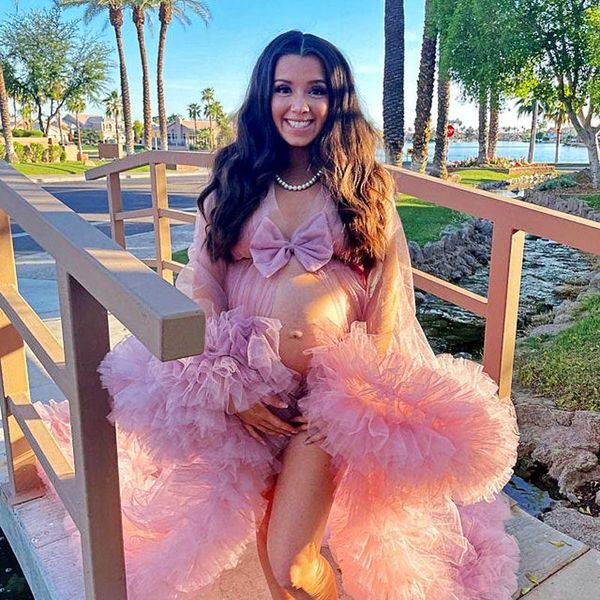 blush pink tulle maternity sleepwear dress for pshoot full sleeves pregnant robes evening prom gowns, White
blush pink tulle maternity sleepwear dress for pshoot full sleeves pregnant robes evening prom gowns, White