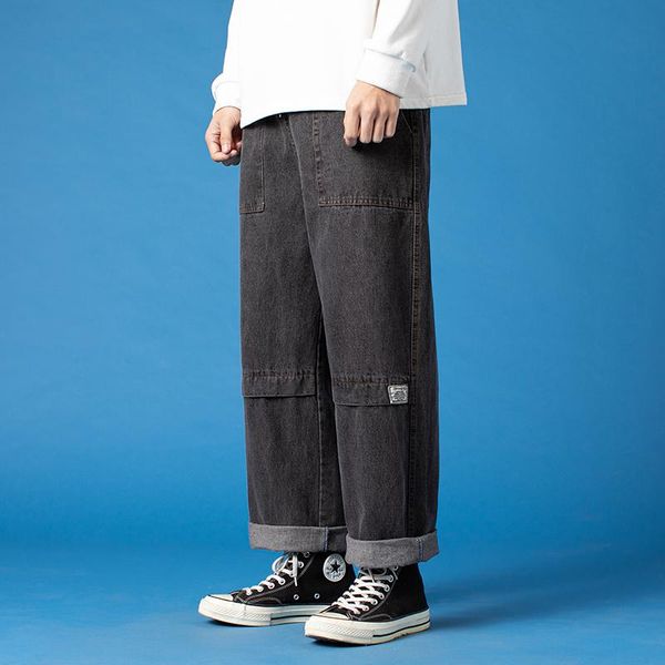 men's jeans korean wide-leg fashion retro casual men streetwear autumn wild loose hip-hop straight denim pants mens s-4xl, Blue
men's jeans korean wide-leg fashion retro casual men streetwear autumn wild loose hip-hop straight denim pants mens s-4xl, Blue