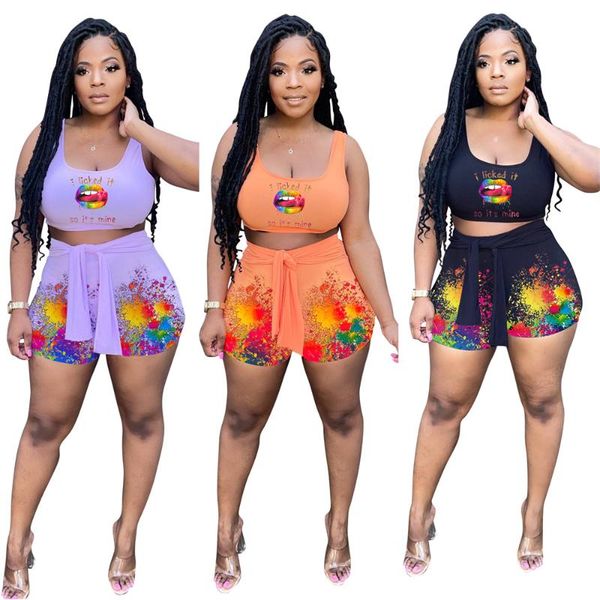 women's tracksuits shorts sets wholesale drop fashion personality printing bandage round collar sleeveless comfortable two piece set wo, Gray
women's tracksuits shorts sets wholesale drop fashion personality printing bandage round collar sleeveless comfortable two piece set wo, Gray