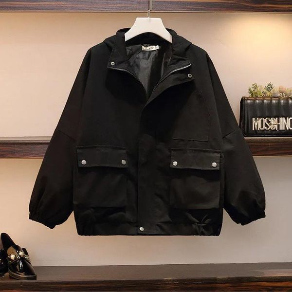 women's trench coats 2021 all-match tooling jacket female spring and autumn casual loose fashion hooded regular sleeve, Tan;black
women's trench coats 2021 all-match tooling jacket female spring and autumn casual loose fashion hooded regular sleeve, Tan;black