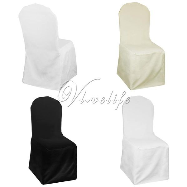 chair covers 10pcs black/ivory/white polyester cover for wedding party event banquet decor supplies
chair covers 10pcs black/ivory/white polyester cover for wedding party event banquet decor supplies
