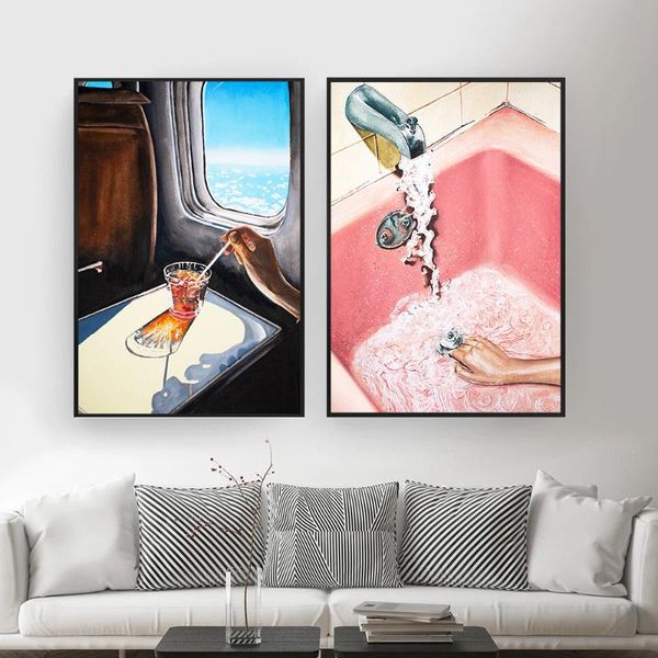 paintings glass in airplane art print retro mid century mad men canvas wall poster vintage pink picture for bathroom decor
paintings glass in airplane art print retro mid century mad men canvas wall poster vintage pink picture for bathroom decor