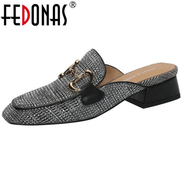 sandals fedonas women mules shoes genuine leather metal decoration summer arrival high heels woman, Black
sandals fedonas women mules shoes genuine leather metal decoration summer arrival high heels woman, Black