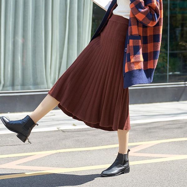 skirts korean elegant big swing soft knitted midi skirt women pleated flared autumn winter khaki elastic high waist wrap, Black
skirts korean elegant big swing soft knitted midi skirt women pleated flared autumn winter khaki elastic high waist wrap, Black