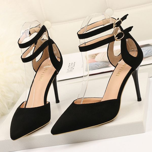 dress shoes double buckle strap american style woman sandals large size sandal women patchwork pumps for spring zy756, Black
dress shoes double buckle strap american style woman sandals large size sandal women patchwork pumps for spring zy756, Black