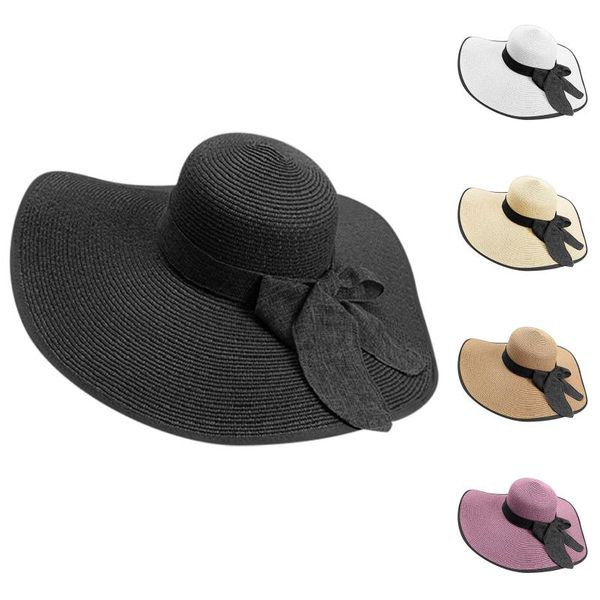 outdoor hats for women summer sunscreen big hat with streamers vacation sunshade beach bucket straw cap gorras para mujer, Black;white
outdoor hats for women summer sunscreen big hat with streamers vacation sunshade beach bucket straw cap gorras para mujer, Black;white