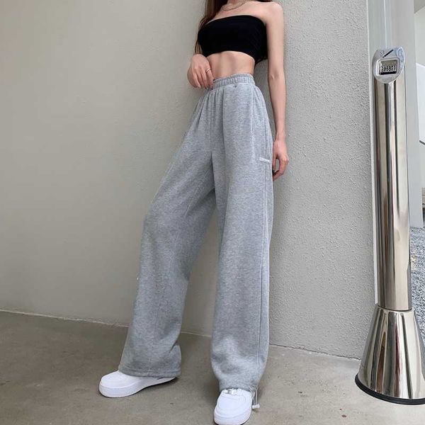make wind gray sweatpants since girded foot trousers loose straight canister leisure who thin section/regular clothing 210706, Black;white
make wind gray sweatpants since girded foot trousers loose straight canister leisure who thin section/regular clothing 210706, Black;white