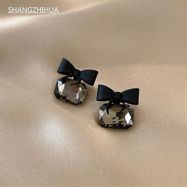 stud shangzhihua 2021 trend delicate bow earrings for women's light luxury black spar fashion unusual earring party jewelry gift, Golden;silver
stud shangzhihua 2021 trend delicate bow earrings for women's light luxury black spar fashion unusual earring party jewelry gift, Golden;silver