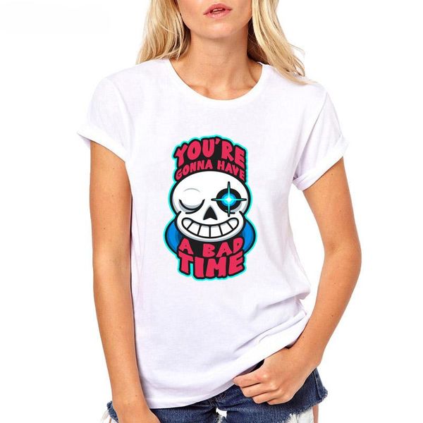 women's t-shirt undertale sans t shirt women summer female causal clothing short sleeve tee for girls, White
women's t-shirt undertale sans t shirt women summer female causal clothing short sleeve tee for girls, White