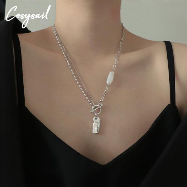 chains cosysail simple imitation pearls ot buckle necklace for female irregular abstraction metal pendant party jewelry 2021, Silver
chains cosysail simple imitation pearls ot buckle necklace for female irregular abstraction metal pendant party jewelry 2021, Silver