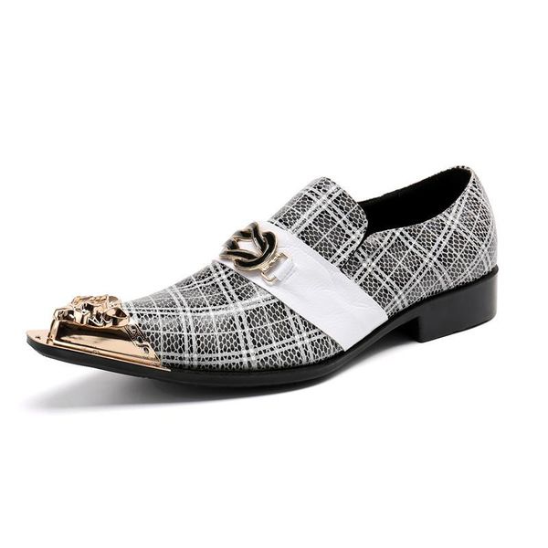 dress shoes mens black and white fashion plaid men suit metal toe slip on wedding crystal hoops zapatos de hombre
dress shoes mens black and white fashion plaid men suit metal toe slip on wedding crystal hoops zapatos de hombre
