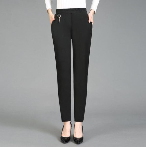 women's pants & capris middle-aged women trousers casual loose elastic waist mother plus size female spring autumn pantalon femme s854, Black;white
women's pants & capris middle-aged women trousers casual loose elastic waist mother plus size female spring autumn pantalon femme s854, Black;white