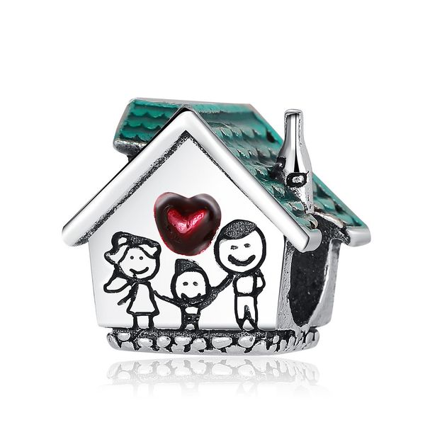 1pcs cute family house pendant diy beads adapting to original pandora charm bracelet ladies jewelry making gifts, Silver
1pcs cute family house pendant diy beads adapting to original pandora charm bracelet ladies jewelry making gifts, Silver