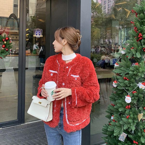 women's fur & faux sweet fashion short jacket women french style elegant pearl button cropped coat korean chic plush outerwear, Black
women's fur & faux sweet fashion short jacket women french style elegant pearl button cropped coat korean chic plush outerwear, Black