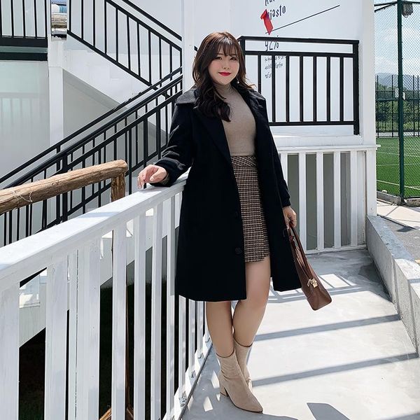 women's wool & blends ladies coats 2021 winter long woolen overcoat female trench plus over size euro s 5xl 6xl autumn women outerwear, Black
women's wool & blends ladies coats 2021 winter long woolen overcoat female trench plus over size euro s 5xl 6xl autumn women outerwear, Black