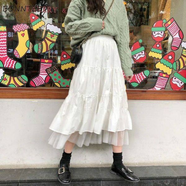 women skirts patchwork high waist net fairy skirt students fashion all-match elegant korean style elasticity chic harajuku, Black
women skirts patchwork high waist net fairy skirt students fashion all-match elegant korean style elasticity chic harajuku, Black
