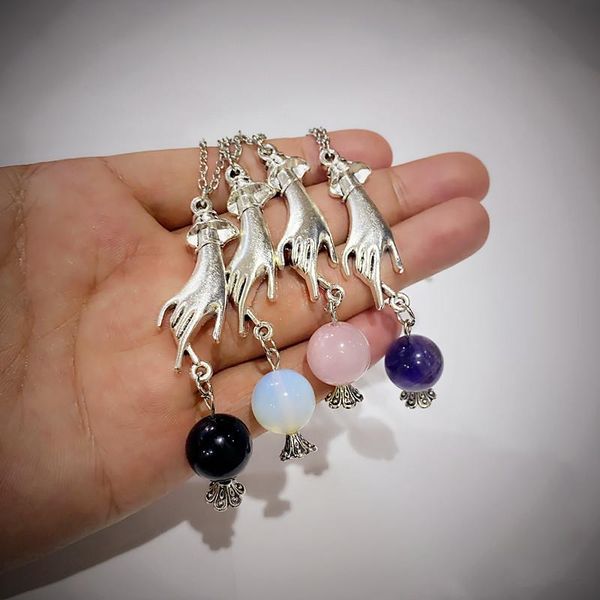 pendant necklaces crystal ball in hand necklace, wicca, witch, pagan,witches ball,gypsy,, Silver
pendant necklaces crystal ball in hand necklace, wicca, witch, pagan,witches ball,gypsy,, Silver