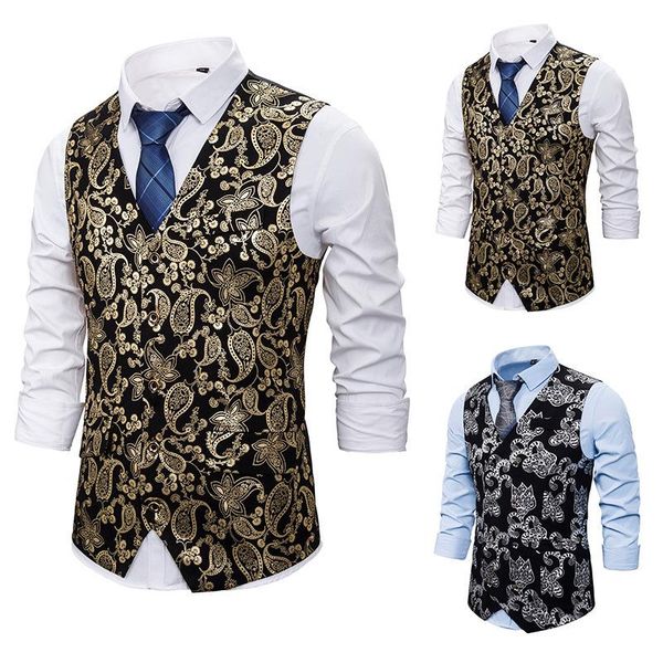 men's vests style individuality nightclub business bronzing printing leisure double breasted vest european and american sizes xxl, Black;white
men's vests style individuality nightclub business bronzing printing leisure double breasted vest european and american sizes xxl, Black;white