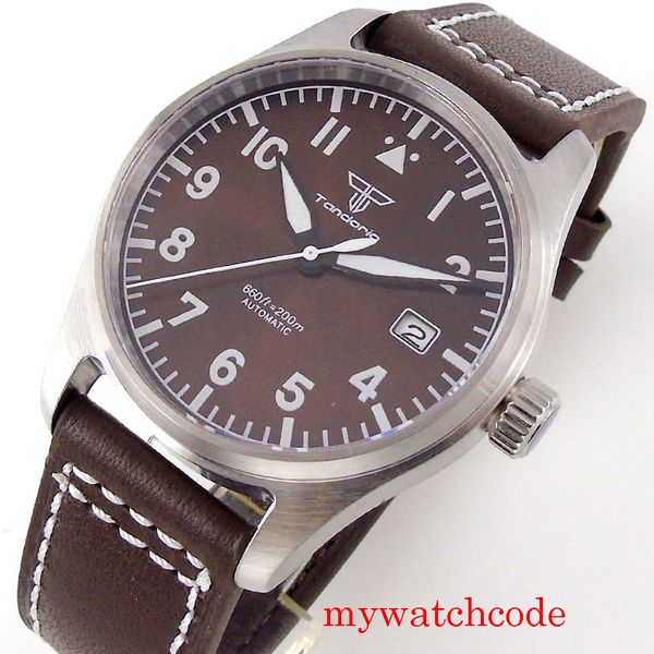 39mm tandorio brand 24 jewelry nh35a automatic brain wars lighters marks leather band black sheet 200m waterproof, Slivery;brown
39mm tandorio brand 24 jewelry nh35a automatic brain wars lighters marks leather band black sheet 200m waterproof, Slivery;brown