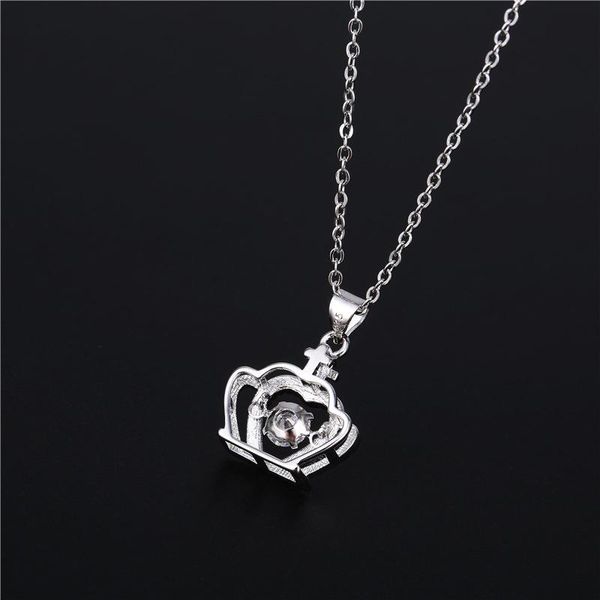 pendant necklaces jewellery stainless steel heart zircon crown jewelry girl choker party trendy statement for women girls, Silver
pendant necklaces jewellery stainless steel heart zircon crown jewelry girl choker party trendy statement for women girls, Silver
