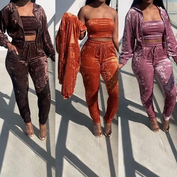 women's two piece pants hhdmv 2021 fashion women casual holiday style suit long sleeve outwear straplesselastic lady 3 set, White
women's two piece pants hhdmv 2021 fashion women casual holiday style suit long sleeve outwear straplesselastic lady 3 set, White
