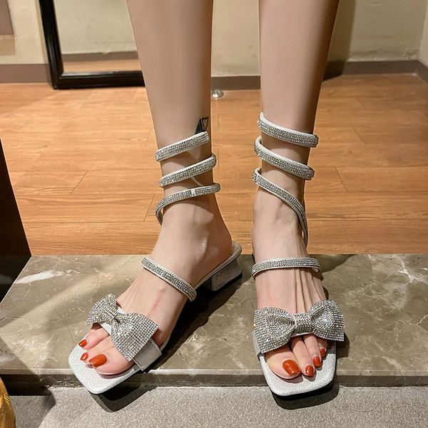 rhinestone snake-shaped one-strip sandals women's thick heel open toe roman winding straps around the feet fairy wind shoes dress, Black
rhinestone snake-shaped one-strip sandals women's thick heel open toe roman winding straps around the feet fairy wind shoes dress, Black