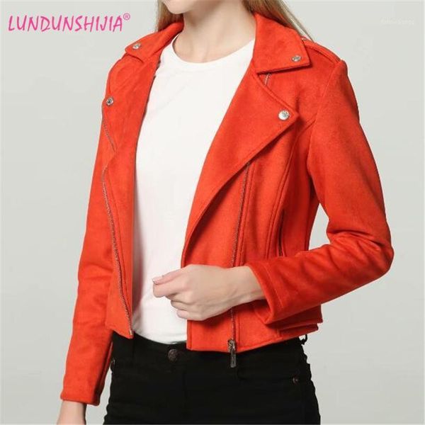 women's jackets lundunshijia 2021 spring autumn women motorcycle jacket female short lapels long sleeve ladies suede 10 colors, Black;brown
women's jackets lundunshijia 2021 spring autumn women motorcycle jacket female short lapels long sleeve ladies suede 10 colors, Black;brown