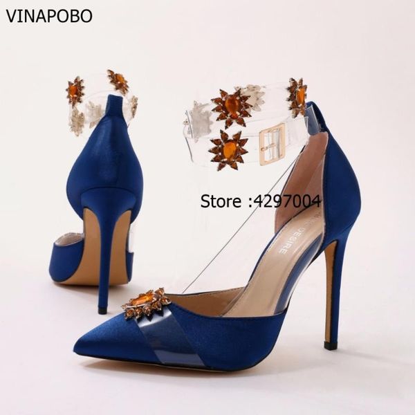 rhinestone pvc transparent buckle strap high heels shoes women satin pumps pointed toe woman crystal wedding dress, Black
rhinestone pvc transparent buckle strap high heels shoes women satin pumps pointed toe woman crystal wedding dress, Black
