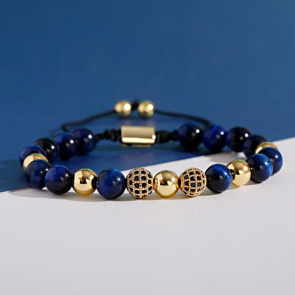beaded, strands blue tiger eyes beads weaving bracelet homme men cz ball adjustable drop, Black
beaded, strands blue tiger eyes beads weaving bracelet homme men cz ball adjustable drop, Black