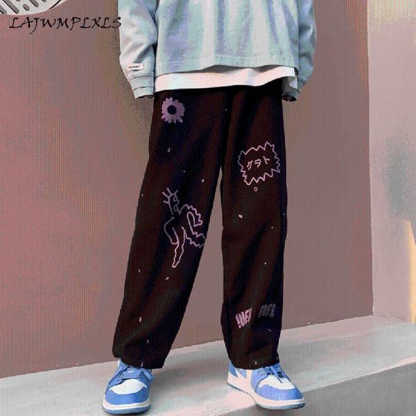 men's pants hip hop graphic oversize straight casual trousers for male harajuku wide leg brand clothing, Black
men's pants hip hop graphic oversize straight casual trousers for male harajuku wide leg brand clothing, Black