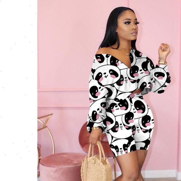 womens tracksuits women two piece summer cute panda printed shirt and shorts set elegant chic suits loungewear, Gray
womens tracksuits women two piece summer cute panda printed shirt and shorts set elegant chic suits loungewear, Gray
