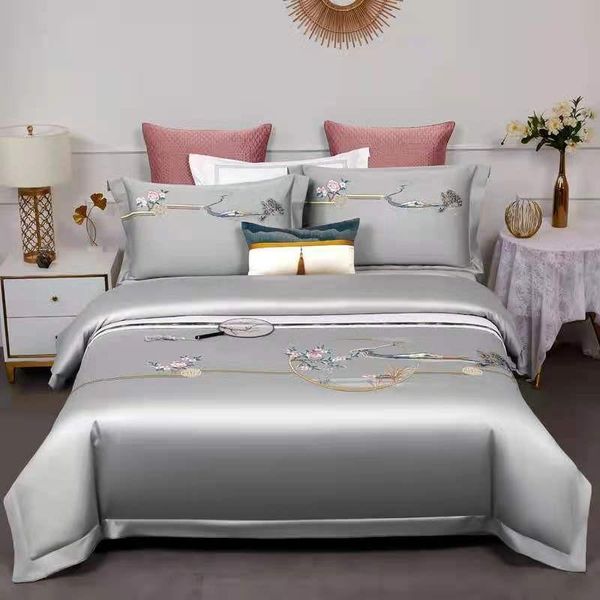 bedding sets 100%egyptian cotton set king 4pcs chic vintage embroidery grey duvet cover soft breathable bed sheet pillow shams
bedding sets 100%egyptian cotton set king 4pcs chic vintage embroidery grey duvet cover soft breathable bed sheet pillow shams