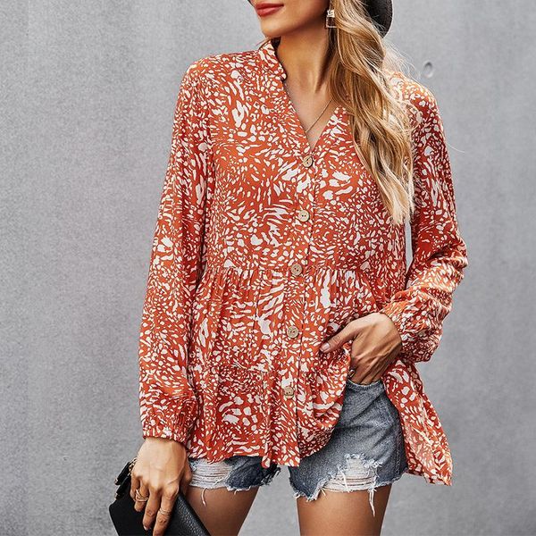 women's blouses & shirts v-neck floral print bohemia blouse long sleeve fashion casual shirt spring autumn women, White
women's blouses & shirts v-neck floral print bohemia blouse long sleeve fashion casual shirt spring autumn women, White