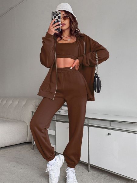 zip up drop shoulder drawstring thermal lined hoodie & tank & sweatpants m5yy#, White
zip up drop shoulder drawstring thermal lined hoodie & tank & sweatpants m5yy#, White