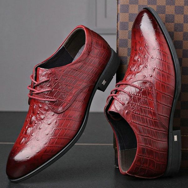 dress shoes men's crocodile leather lace-up wedding party mens business office oxfords flats plus size men fashion, Black
dress shoes men's crocodile leather lace-up wedding party mens business office oxfords flats plus size men fashion, Black