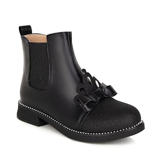 boots 2021 princess style women's crown bow flat ankle pink sweet student shoe side zipper silver stitching small size, Black
boots 2021 princess style women's crown bow flat ankle pink sweet student shoe side zipper silver stitching small size, Black