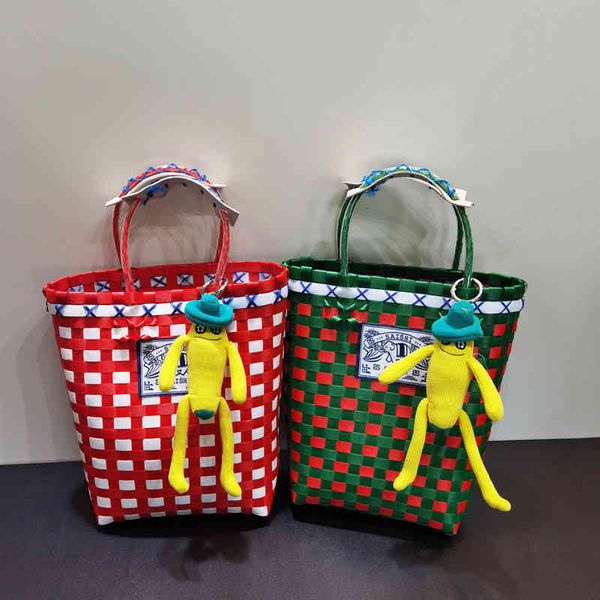 handbag bag 2021 fashion thai food basket straw woven ins hand pastoral style, Black;red
handbag bag 2021 fashion thai food basket straw woven ins hand pastoral style, Black;red