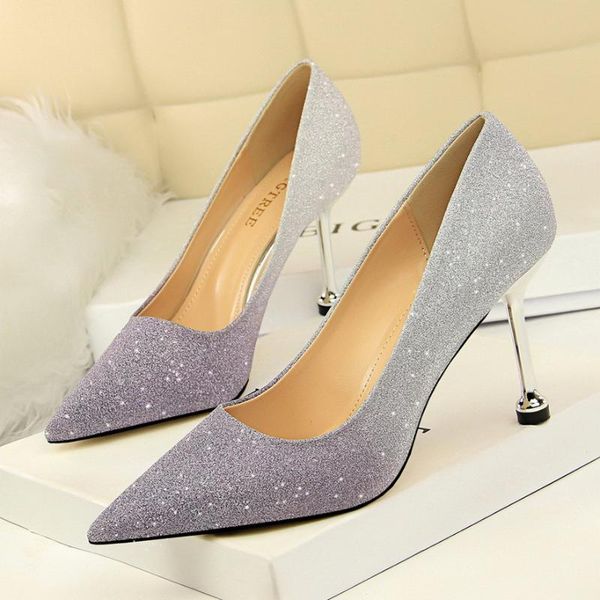 dress shoes spring women'pumps sweet gradient pointed toe shallow slip-on 8.5cm thin high heels ladies party female, Black
dress shoes spring women'pumps sweet gradient pointed toe shallow slip-on 8.5cm thin high heels ladies party female, Black