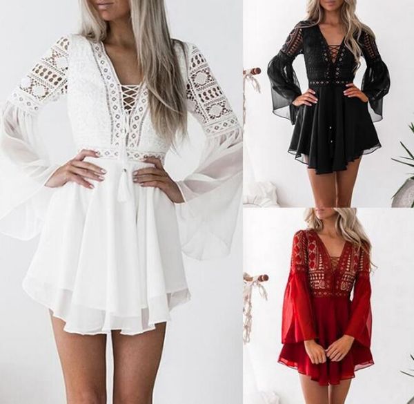 casual dresses new girls white summer bohemian mini women fashion spring solid lace v-neck long sleeve party evening zyhs, Black;gray
casual dresses new girls white summer bohemian mini women fashion spring solid lace v-neck long sleeve party evening zyhs, Black;gray