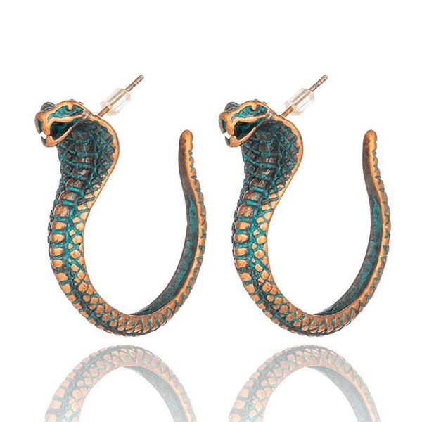 stud women's earrings personality exaggerated punk ethnic style snake-shaped ear studs halloween accessories, Golden;silver
stud women's earrings personality exaggerated punk ethnic style snake-shaped ear studs halloween accessories, Golden;silver