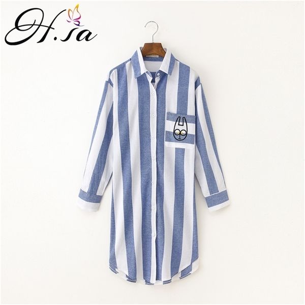 blusas feminina long sleeve blue strip blouse women cartton embroidery mujer loose oversized shirt 210430, White
blusas feminina long sleeve blue strip blouse women cartton embroidery mujer loose oversized shirt 210430, White