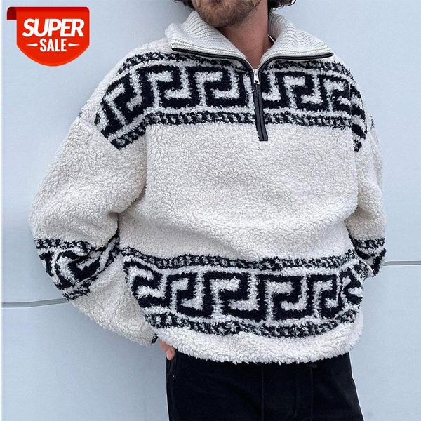 european and american style men's loose stand-up collar plush sweater jacket casual #jd6t, Black
european and american style men's loose stand-up collar plush sweater jacket casual #jd6t, Black