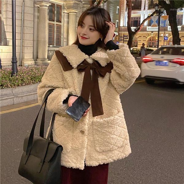 women's wool & blends hstar women woolen coats student velvet soft warm patchwork chic single breasted oversized winter manteau long fe, Black
women's wool & blends hstar women woolen coats student velvet soft warm patchwork chic single breasted oversized winter manteau long fe, Black