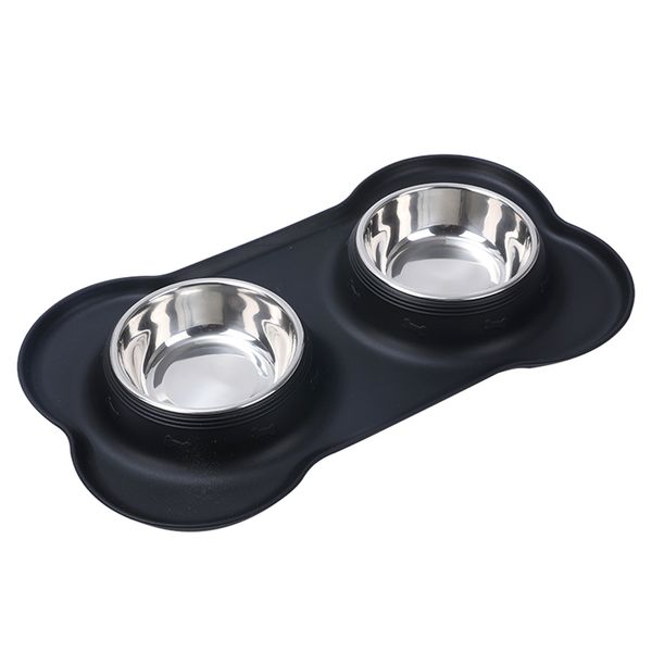 double dog bowl with silicone mat durable stainless steel no spill pet feeding bowl drinking water food dog feeder supplies
double dog bowl with silicone mat durable stainless steel no spill pet feeding bowl drinking water food dog feeder supplies