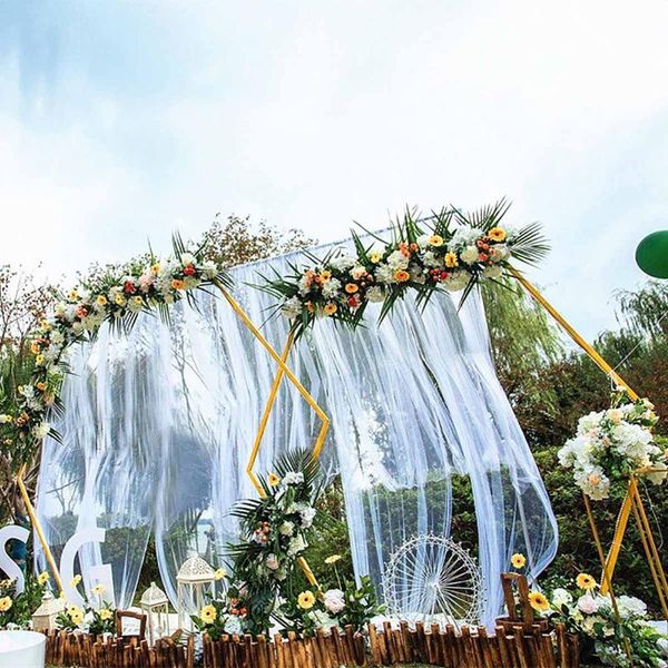 party decoration 2.4m wedding props hexagonal arch iron shelf backdrop decor stage flower stand wrought diamond arche
party decoration 2.4m wedding props hexagonal arch iron shelf backdrop decor stage flower stand wrought diamond arche