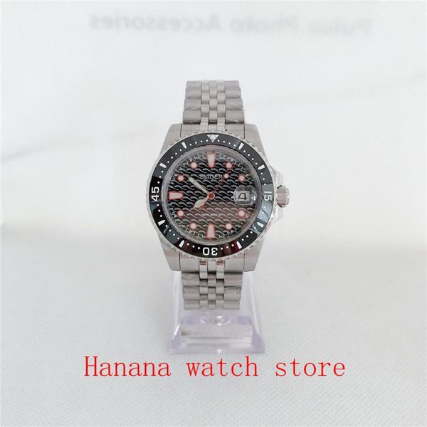 wristwatches 3 models sapphire glass colorful marks self winding men wristwatch date fucntion mental strap black dial ceramic bezel, Slivery;brown
wristwatches 3 models sapphire glass colorful marks self winding men wristwatch date fucntion mental strap black dial ceramic bezel, Slivery;brown