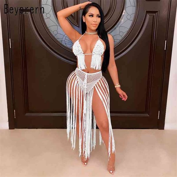 beyprern chic hollow out crochet fringe monokini set summer womens halter neck crop and maxi skirt set beachwears 210730, White
beyprern chic hollow out crochet fringe monokini set summer womens halter neck crop and maxi skirt set beachwears 210730, White