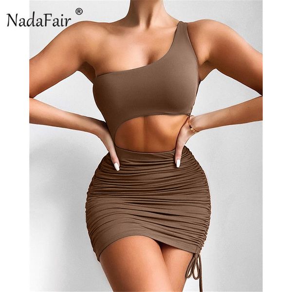 nadafair cut out mini party summer dress club outfit ruched one shoulder sheath bandage 2021 short brown bodycon dress, Black;gray
nadafair cut out mini party summer dress club outfit ruched one shoulder sheath bandage 2021 short brown bodycon dress, Black;gray